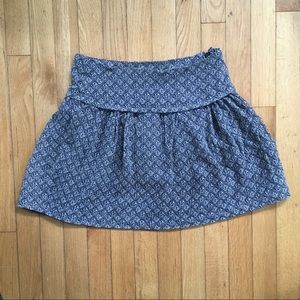 Madewell Chiffon Mini Skirt Blue & Taupe 0
